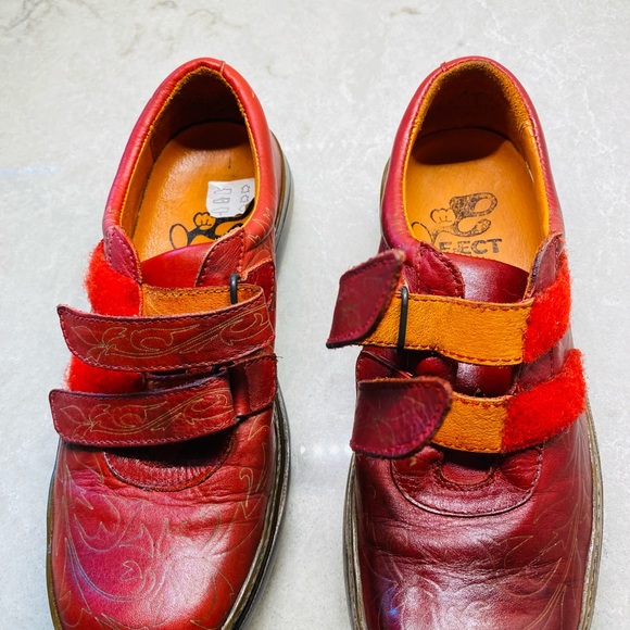 Eject red and orange beautiful leather sneakers - Picture 8 of 8